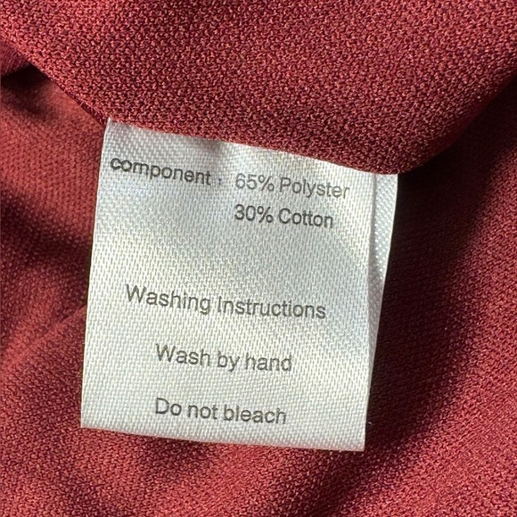 AOFUR WINE RED CHIFFON COCKTAIL maxi EVENING PARTY SWING Bridesmaid DRESS Large - Picture 15 of 16